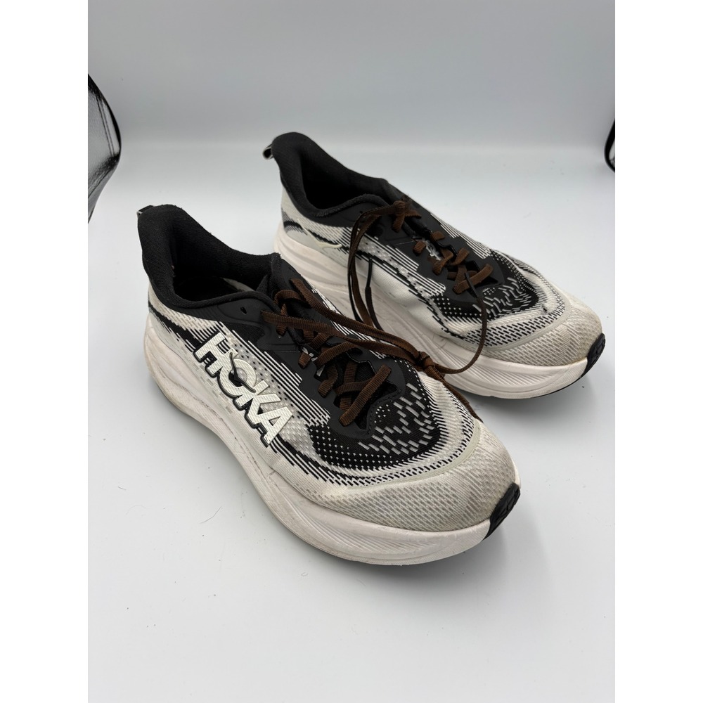 Hoka Skyflow‎ Womens 9.5 Running Shoes Black White BWHT 1155113 Sneakers